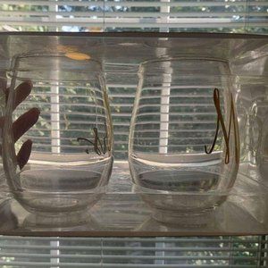 Mr & Mrs Stemless Wine Glasses